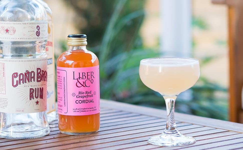 Liber & Co. Rio Red Grapefruit Cordial (9.5 oz) Made with