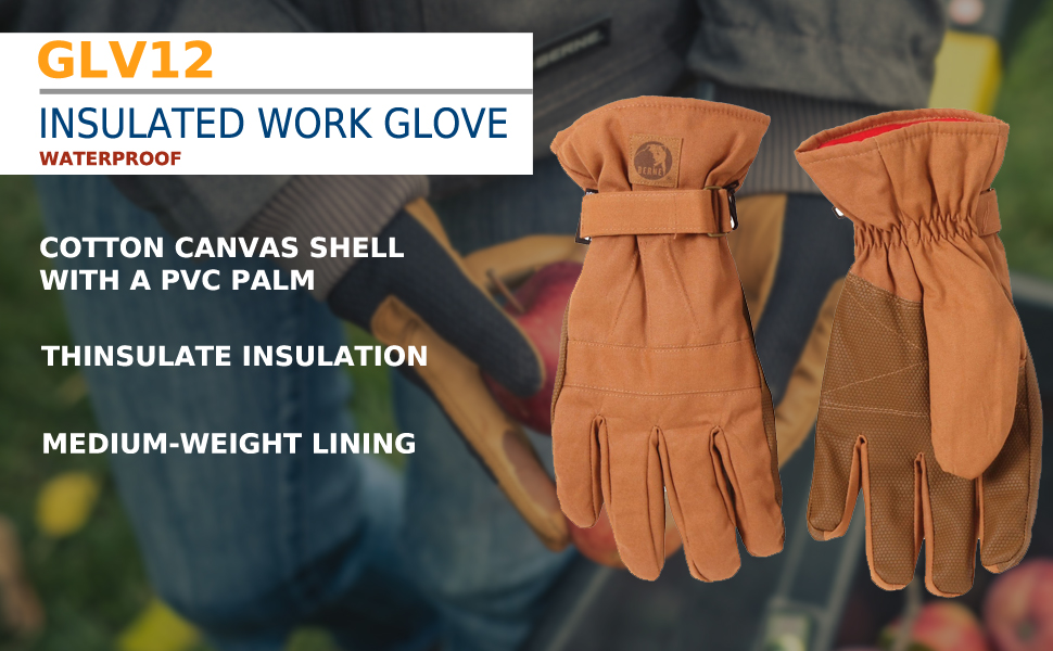 Berne Men's Insulated Work Gloves Glv12bk Clothing