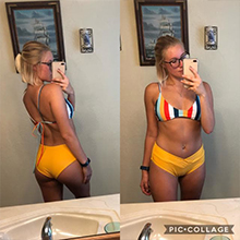 yellow bathing suit
