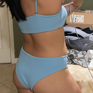 light blue bikini for women