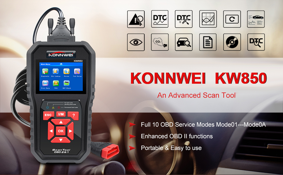 KONNWEI KW850 Professional OBD2 Scanner Auto Code India