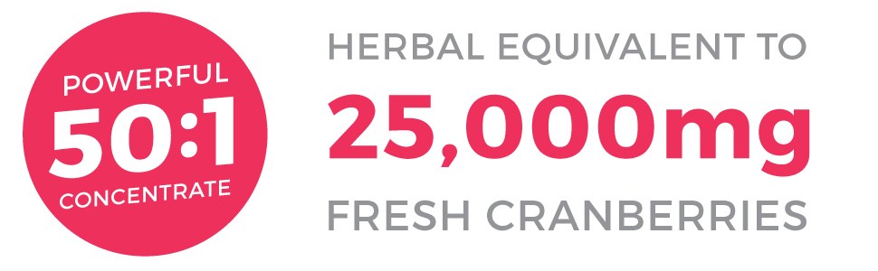 Organic Cranberry Concentrate 25,000mg herbal equivalent - Powerful 50:1 Concentrate - Pure Co