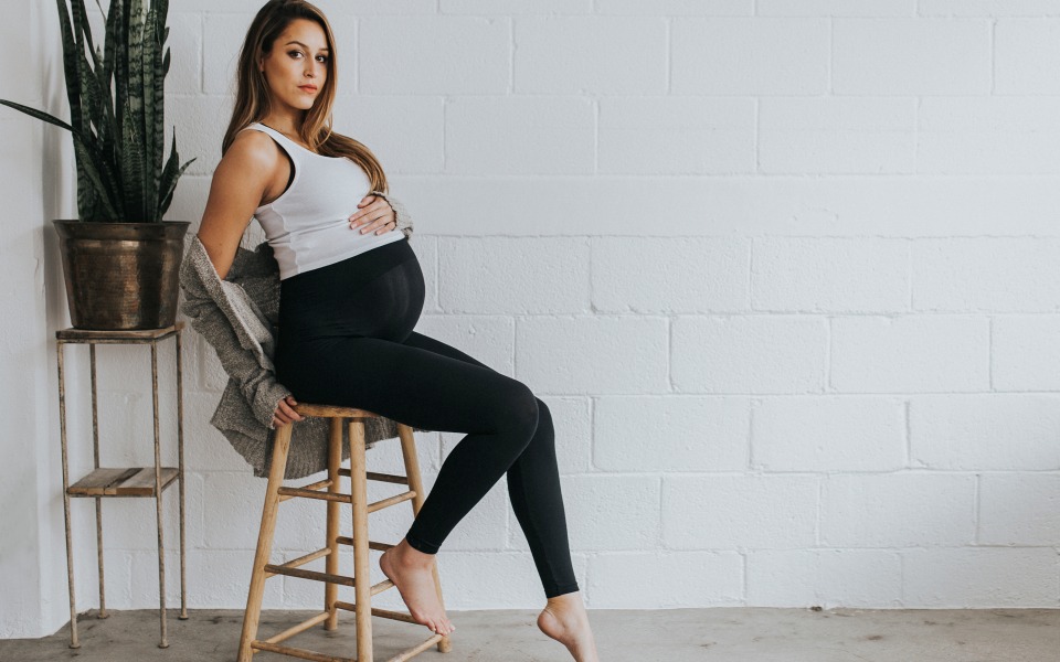 BLANQI High Performance Belly Lift & Support Maternity Leggings Black