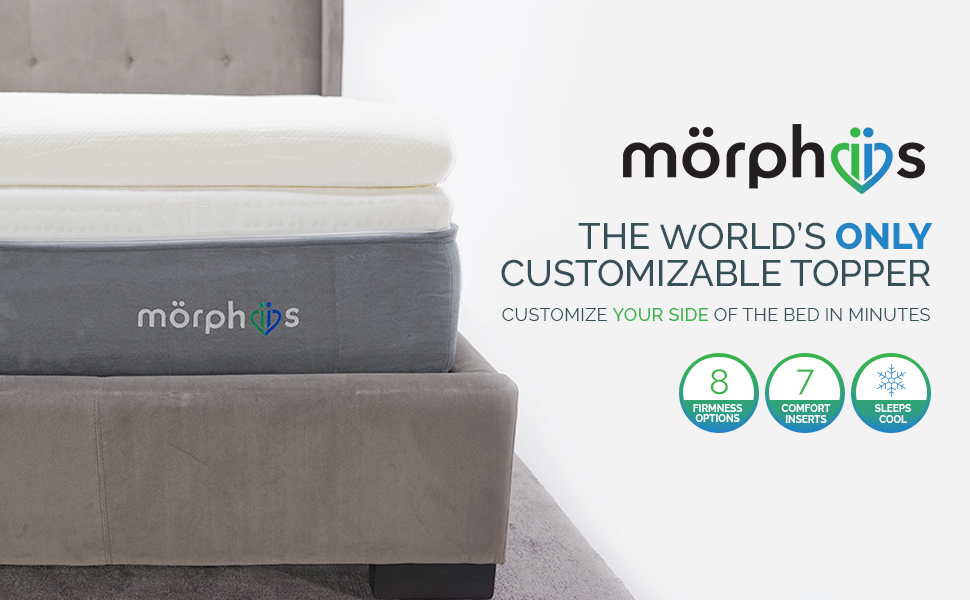 Morphiis 3” Patented Customizable Topper Plus, Queen