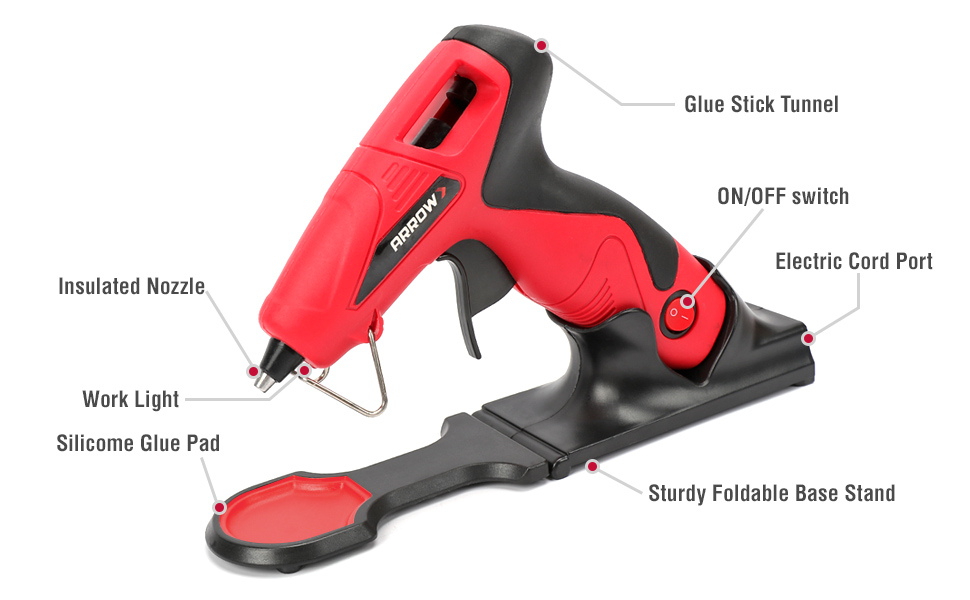 ARROW Hot Glue Gun, Mini Plus Hot Melt Glue Gun Kit with