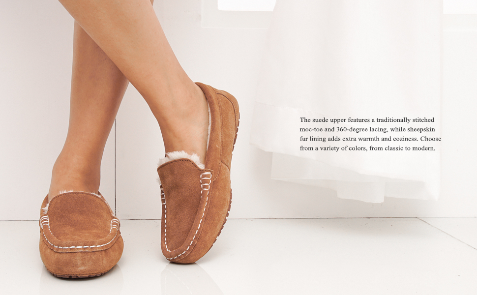 DREAM PAIRS Women's Auzy02 Black Faux Fur Moccasin Slippers Size 7.58 B(M) US