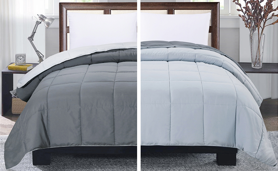 Homelike Moment Oversized Queen Lightweight Comforter Gray