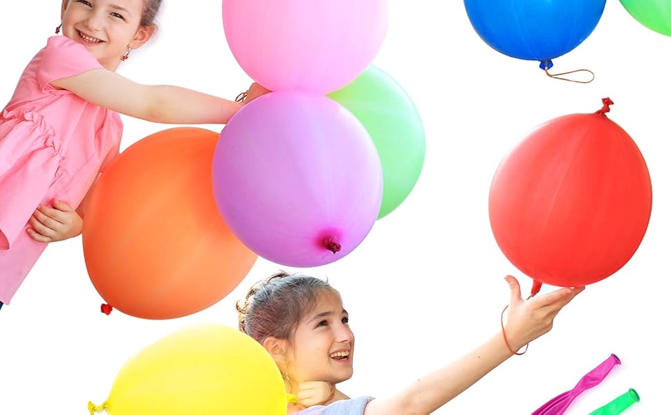50pcs 18" Punch Balloons,Neon Toys Fun Punching Balls with