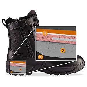Black Maelstrom Tac Force boot showing different sole cutouts