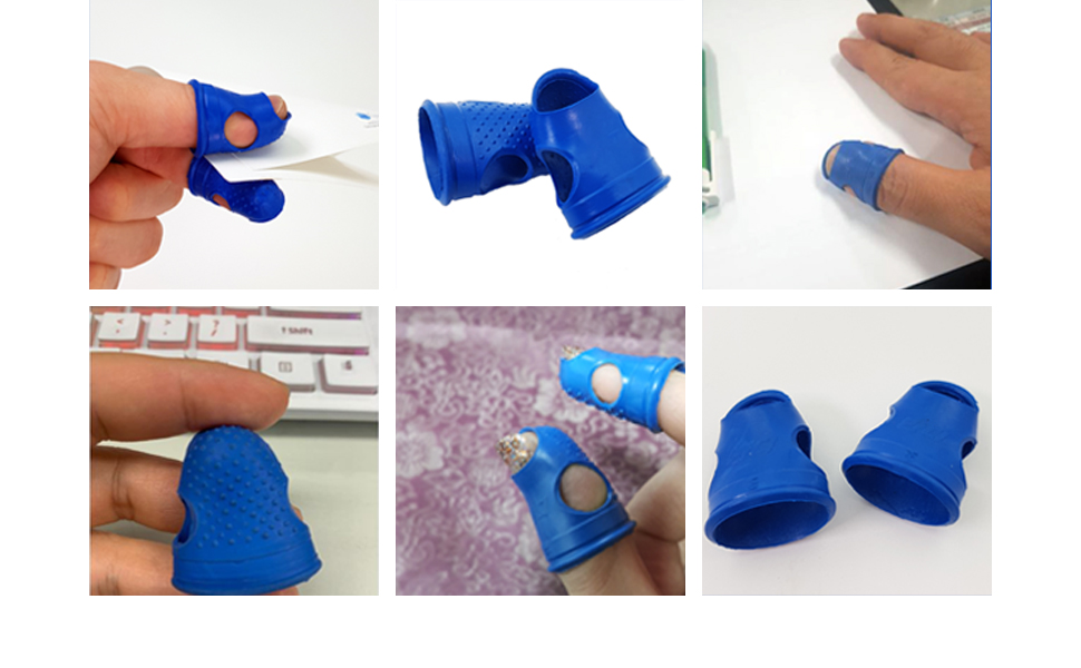 CLAIRLA Rubber Fingers Tips Guard, Small Anti Slip