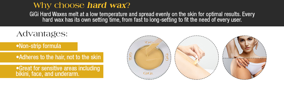 Gigi All Purpose Hard Wax Honey Hair Removal Wax 396 g / net Wt 14 oz