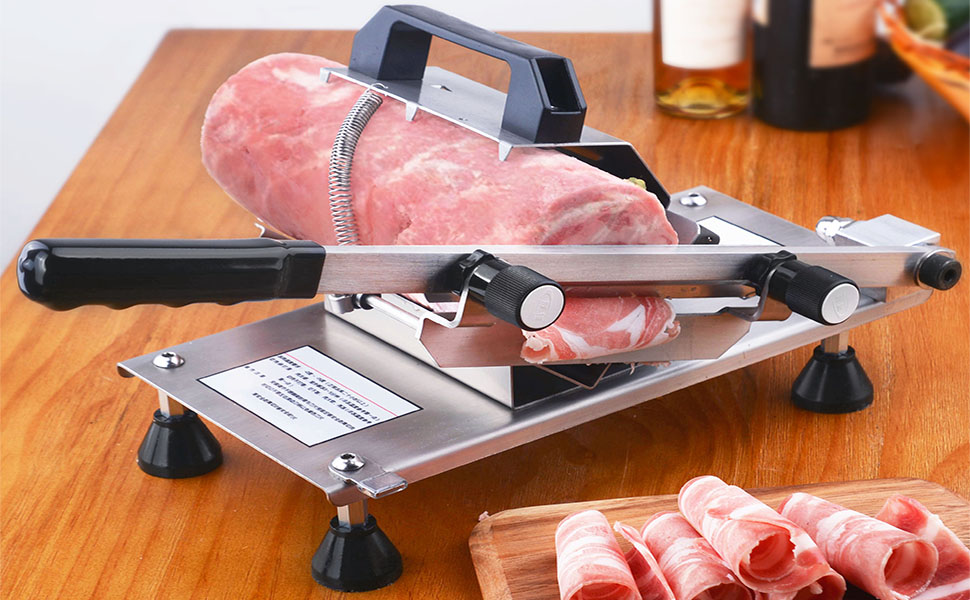 CGOLDENWALL Manual Stainless Steel Frozen Meat Slicer Beef