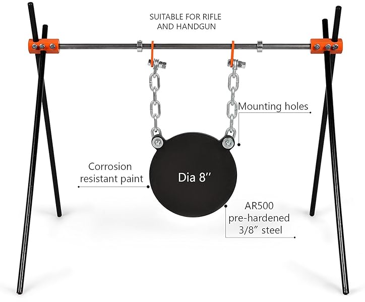 Powerfly AR500 Gong Targets for Shooting Range 12" AR