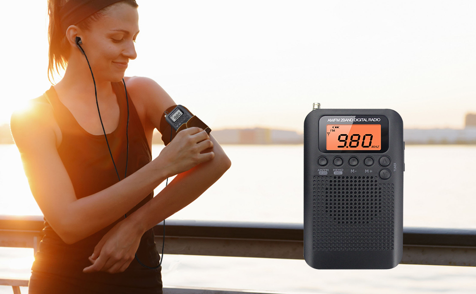 Portable Pocket Radio Mini AM FM Radio Personal Digital