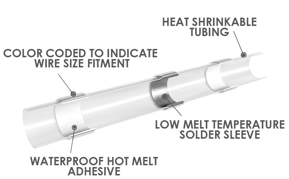 EVOLT Heat Shrink Solder Connectors 200 PC of Solder