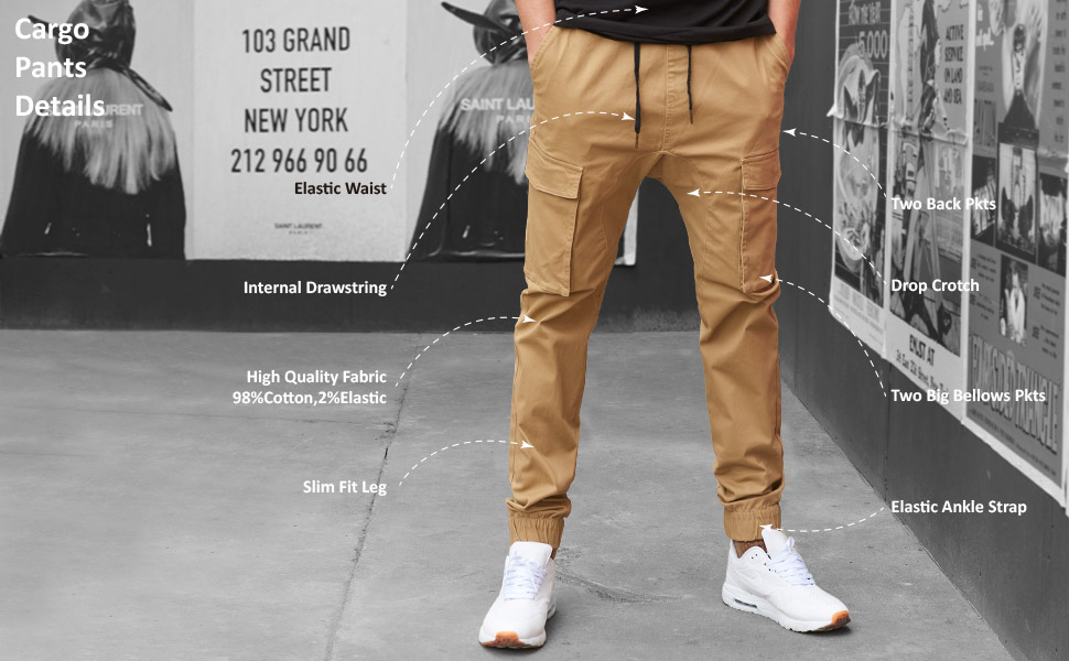 chino pants with elastic ankles