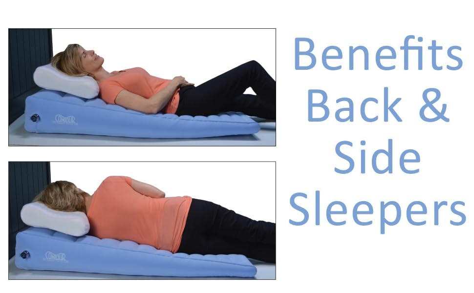 Contour Products, Inflatable Acid Reflux Bed Wedge Pillow, Gradual Incline 48 X 28 X 8 Amazon