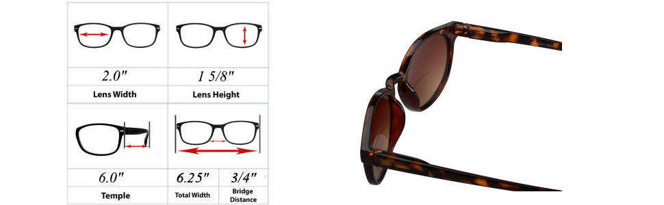 Choosing the right size bifocal sunglasses
