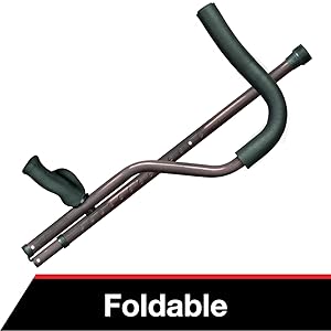  Black foldable crutch