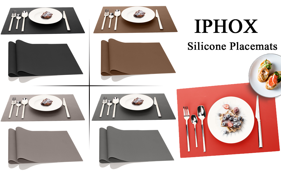 iPhox Silicone Placemats Waterproof Baking Mat, Set of 2 17