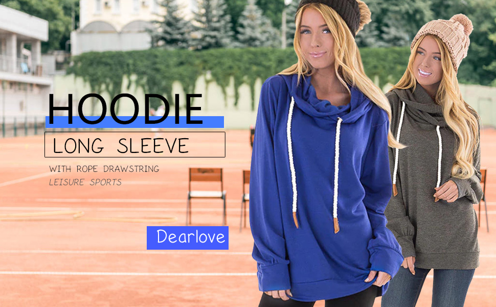 drawstring casual hoodie