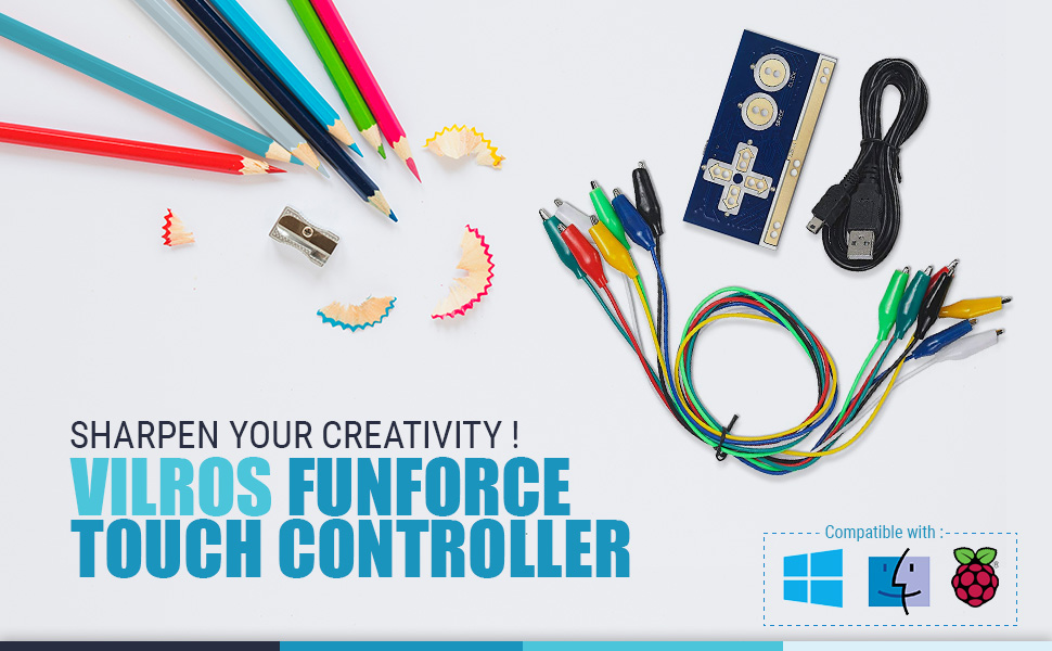 Vilros FunForce Touch Controller - Works with PC Mac and Raspberry Pi