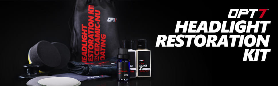 OPT7 Headlight Restoration Kit w/Exclusive Ceramic Nu Coating- Professional  Detailers Grade – OPT7 Lighting Inc