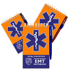 Three EMT Notebooks and Pens