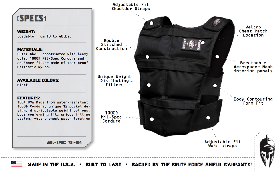 Brute Force Weighted Vest Murph Tested, WOD Approved