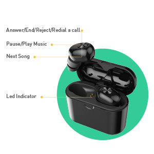 Bluetooth wireless earbuds tws headset earphone headphone true wiless earbuds sport earbuds running