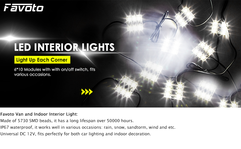 Lighting Equipment Accessories 10 Modules Favoto Truck Bed Light