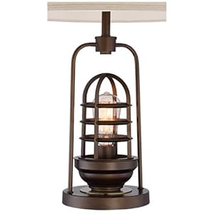 Hobie Bronze Nightlight Cage Table Lamp