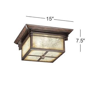 Hickory Point 15" Wide Bronze Outdoor Ceiling Light