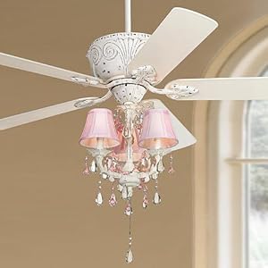 52 Casa Deville8482 Pretty In Pink Pull Chain Ceiling Fan