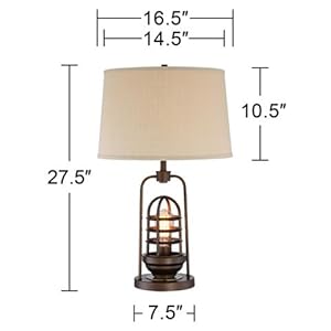 Hobie Bronze Nightlight Cage Table Lamp
