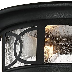 Capistrano 12" Wide Black 2-Light Outdoor Ceiling Light