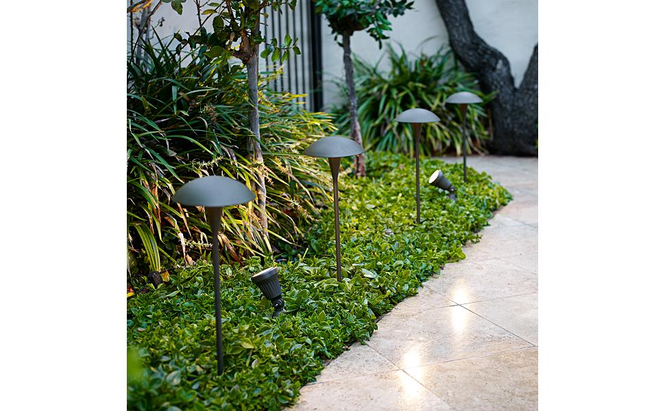 John Timberland Large Mushroom 18" High Bronze Low Voltage LED Path Light