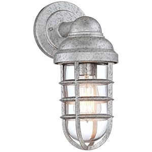 Marlowe 13 1/4" High Galvanized Steel Outdoor Wall Light