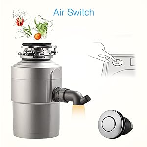 Garbage Disposals KUPPET 1.5 HP 3600 RPM Food Waste Garbage Disposal