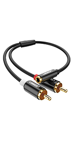 Amazon.com: UGREEN Headphone Splitter for Computer 3.5mm Female to 2