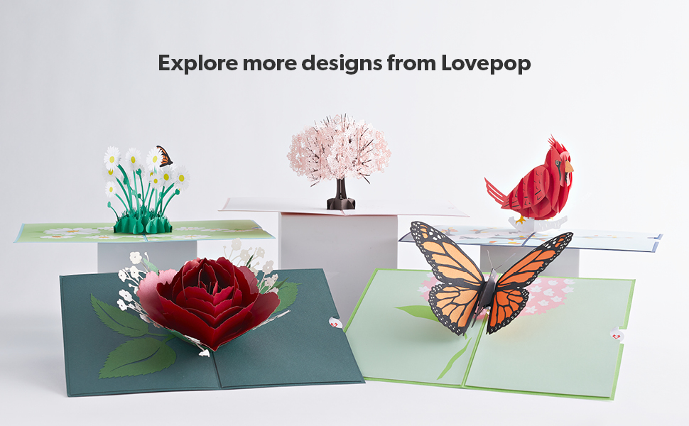 pop up cards, 3d greeting cards, lovepop pop up cards