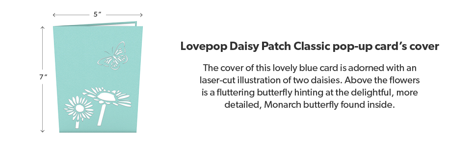 daisy patch card, daisy patch pop up card