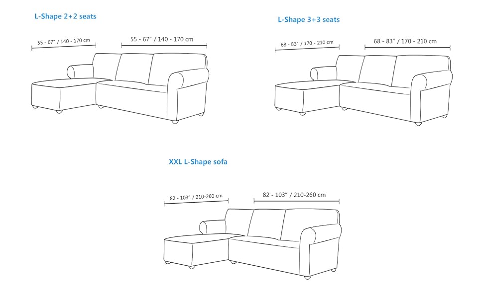 Amazon Com Womaco L Shape Sofa Covers Sectional Sofa Cover 2 Pcs