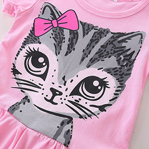 Cute Cartoon Kitten Print