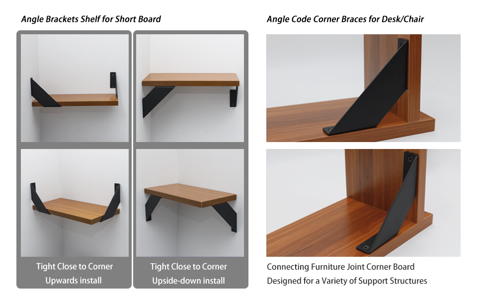 Pair of Shelf Brackets Integral Forming Heavy Duty Designed