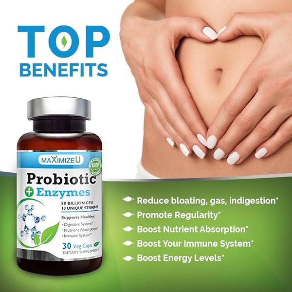 Probiotics + Digestive Enzymes50 Billion CFUs13 Powerful