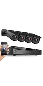 Amcrest 4K UltraHD 8-Channel 4 Camera POE NVR Security System