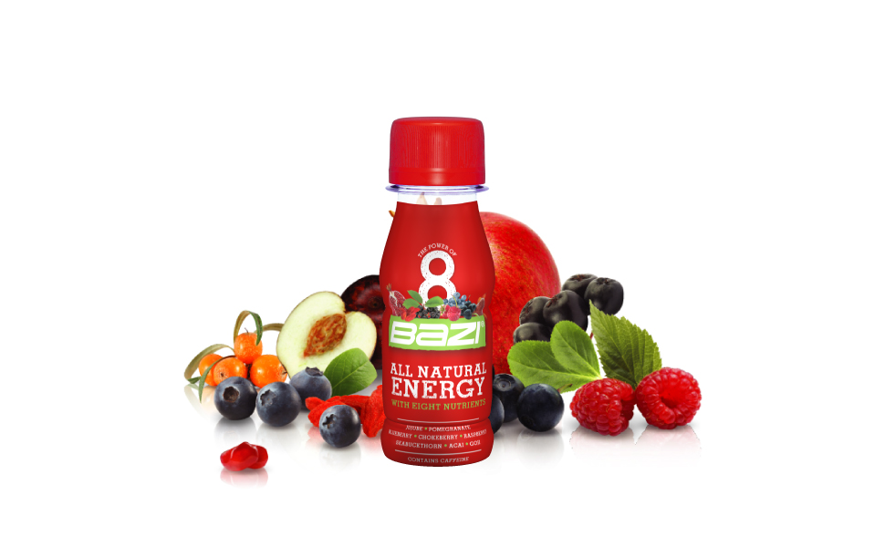 Bazi All Natural Energy Drink 12 Pack 2.5 oz Liquid