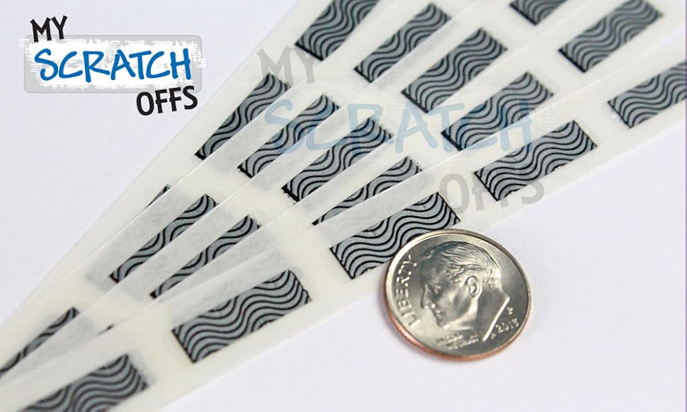 MINI Zebra Security Tamper Evident Scratch Off Labels Stickers Silver