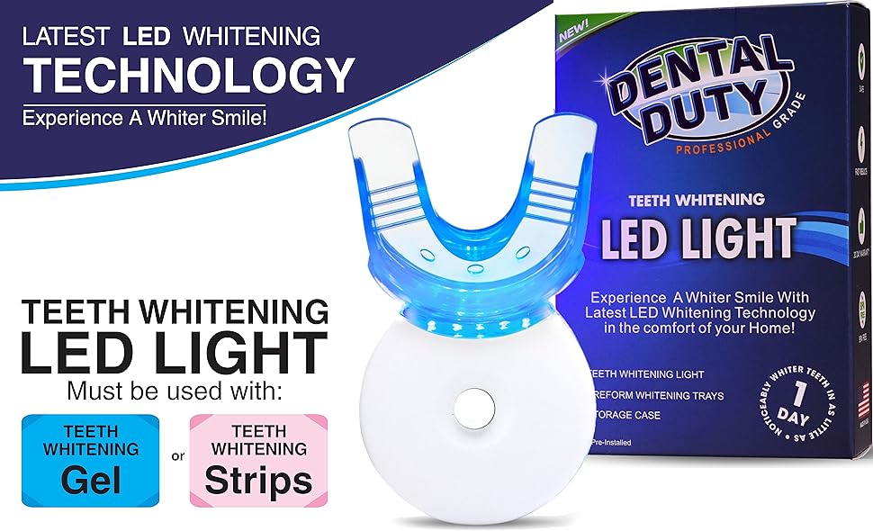 Dental Duty Teeth Whitening Accelerator Light Get Faster Results Blue LED Light